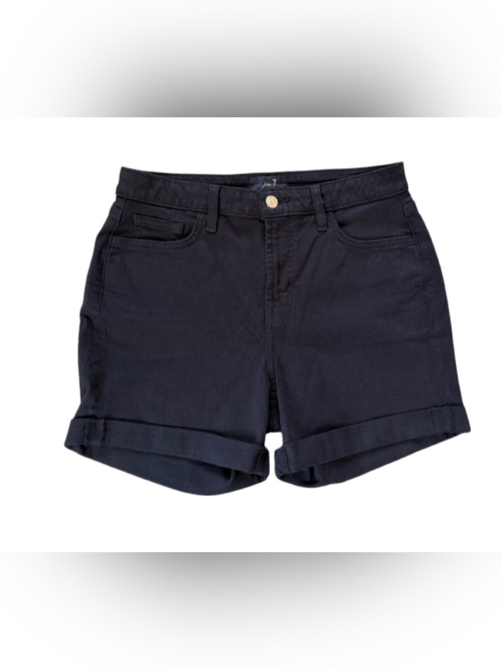 Jen7 by 7 For All Mankind Black Mid Shorts